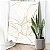 Quadro Decorativo Canvas Floral Traços da Flor em Dourado com Fundo Branco Vertical - Imagem 5