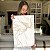 Quadro Decorativo Canvas Floral Traços da Flor em Dourado com Fundo Branco II Vertical - Imagem 6