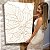 Quadro Decorativo Canvas Floral Traços da Flor em Dourado com Fundo Branco III Vertical - Imagem 7