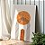 Quadro Decorativo Canvas Composição Abstrata de Arco e Círculo Laranja Vertical - Imagem 3