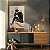 Quadro Decorativo Canvas Beleza Feminina Silhueta de Mulher Sentada em Tons Terrosos Vertical - Imagem 2