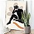 Quadro Decorativo Canvas Beleza Feminina Silhueta de Mulher Sentada em Tons Terrosos Vertical - Imagem 5