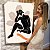 Quadro Decorativo Canvas Beleza Feminina Silhueta de Mulher Sentada em Tons Terrosos Vertical - Imagem 7
