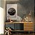 Quadro Decorativo Canvas Composição Abstrata Círculo Preto e Cinza Sombreado e linhas Vertical - Imagem 2