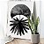 Quadro Decorativo Canvas Composição Abstrata com Forma Circular e Folha de Palmeira em Aquarela Horizontal - Imagem 2