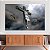 Quadro Decorativo Canvas Religioso Jesus Cristo na Cruz Preto e Branco Horizontal - Imagem 2