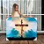 Quadro Decorativo Canvas Religioso Jesus Cristo na Cruz Colorido Horizontal - Imagem 1