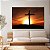 Quadro Decorativo Canvas Religioso Jesus Cristo na Cruz ao Pôr do Sol Horizontal - Imagem 3