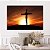 Quadro Decorativo Canvas Religioso Jesus Cristo na Cruz ao Pôr do Sol Horizontal - Imagem 5