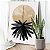 Quadro Decorativo Canvas Composição Abstrata de Forma Circular Bege com Folha de Palmeira em Aquarela Vertical - Imagem 5