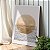 Quadro Decorativo Canvas Composição Abstrata de Forma Circular Bege com Linhas Horizontais Pretas Vertical - Imagem 3