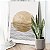 Quadro Decorativo Canvas Composição Abstrata de Forma Circular Bege com Linhas Horizontais Pretas Vertical - Imagem 5