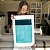 Quadro Decorativo Canvas Composição Abstrata de Duas Faixas Horizontais Azuis Vertical - Imagem 6
