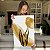 Quadro Decorativo Canvas Composição Abstrata Moderna de Folhas Pinceladas nas Cores Douradas I Vertical - Imagem 5