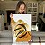 Quadro Decorativo Canvas Composição Abstrata Moderna de Folhas Pinceladas nas Cores Douradas II Vertical - Imagem 6