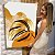 Quadro Decorativo Canvas Composição Abstrata Moderna de Folhas Pinceladas nas Cores Douradas II Vertical - Imagem 7