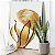 Quadro Decorativo Canvas Composição Abstrata Moderna de Folhas Pinceladas nas Cores Douradas III Vertical - Imagem 3