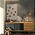 Quadro Decorativo Canvas Composição Abstrata Moderna Circunferências Preta em Malha de Linhas Horizontais Vertical - Imagem 5