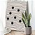 Quadro Decorativo Canvas Composição Abstrata Moderna Circunferências Preta em Malha de Linhas Horizontais Vertical - Imagem 2