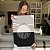 Quadro Decorativo Canvas Composição Abstrata Circunferência Metade Preta Metade Nude Vertical - Imagem 6