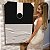 Quadro Decorativo Canvas Composição Abstrata De Malha de Linhas Horizontais e Circunferência em Fundo Preto Horizontal - Imagem 7