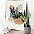 Quadro Decorativo Canvas Ramos de Folhas com Cores Verde, Bege e Laranja Vertical - Imagem 5