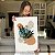 Quadro Decorativo Canvas Ramos de Folhas com Cores Verde, Bege e Laranja Vertical - Imagem 6