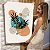 Quadro Decorativo Canvas Ramos de Folhas com Cores Verde, Bege e Laranja Vertical - Imagem 7