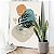 Quadro Decorativo Canvas Ramos de Folhas com Cores Azul, Bege e Laranja III Vertical - Imagem 5