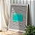 Quadro Decorativo Canvas Composição Abstrata de Malha de Linhas Horizontais com Quadrado Azul ao Centro Vertical - Imagem 3