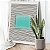 Quadro Decorativo Canvas Composição Abstrata de Malha de Linhas Horizontais com Quadrado Azul ao Centro Vertical - Imagem 5