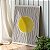 Quadro Decorativo Canvas Composição Abstrata de Esferas Amarela e de Linhas Verticais Irregulares Vertical - Imagem 3