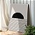Quadro Decorativo Canvas Composição Abstrata de Esfera Pela Metade e Linhas Horizontais Irregulares Vertical - Imagem 3