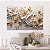 Quadro Decorativo Canvas Floral Composição de Flores Brancas com Lindos Detalhes Dourado Horizontal - Imagem 5