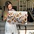 Quadro Decorativo Canvas Floral Composição de Flores Brancas com Lindos Detalhes Dourado Horizontal - Imagem 6