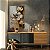 Quadro Decorativo Canvas Floral com Flores em Aspecto Envelhecido Vertical - Imagem 2