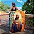 Quadro Decorativo Canvas Religioso Jesus Cristo Colorido em Estilo Cubismo Vertical - Imagem 1