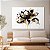 Quadro Decorativo Canvas Floral Pintura de Flor nas Cores Dourado e Preto Horizontal - Imagem 5