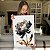 Quadro Decorativo Canvas Floral com Flor em Detalhes Cinza, Preto e Dourado I Vertical - Imagem 6