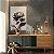 Quadro Decorativo Canvas Floral com Flor em Detalhes Cinza, Preto e Dourado II Vertical - Imagem 2