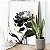 Quadro Decorativo Canvas Floral com Flor em Detalhes Cinza, Preto e Dourado II Vertical - Imagem 5