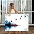 Quadro Decorativo Canvas Paisagem de Pintura de Pássaros Voando em Tons Escuros Horizontal - Imagem 1