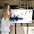 Quadro Decorativo Canvas Paisagem de Pintura de Pássaros Voando em Tons Escuros Horizontal - Imagem 6