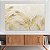 Quadro Decorativo Canvas Folhagens de Coqueiro em Linhas Douradas Horizontal - Imagem 2