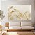 Quadro Decorativo Canvas Folhagens de Coqueiro em Linhas Douradas Horizontal - Imagem 3