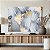 Quadro Decorativo Canvas Folhagens em Cores de Azul Royal com Detalhes em Dourado Horizontal - Imagem 5
