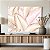 Quadro Decorativo Canvas Composição de Folhas Douradas e Rosê Minimalistas Horizontal - Imagem 4