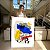 Quadro Decorativo Canvas Rostos Abstratos com cores Amarelo, Vermelho e Azul Vertical - Imagem 4