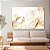 Quadro Decorativo Canvas Floral Orquídeas em Linhas Douradas Delicadas Horizontal - Imagem 3