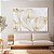 Quadro Decorativo Canvas Flores Copos de Leite em Linhas Douradas Delicadas Horizontal - Imagem 3